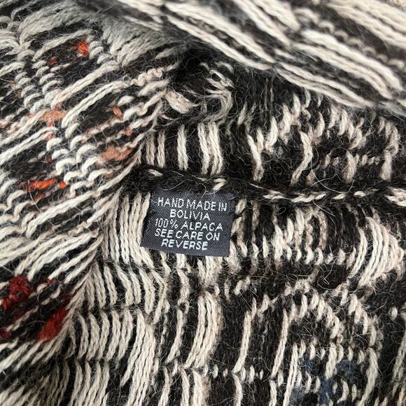 Intiwara Alpaca Cardigan Sweater Womens Size Large Aztec Preppy Old Money Class - Picture 6 of 10